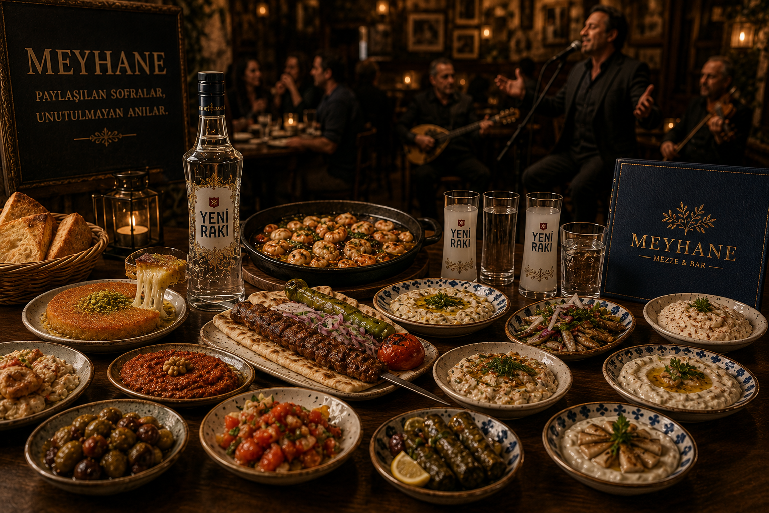 Turkish meze sharing plates